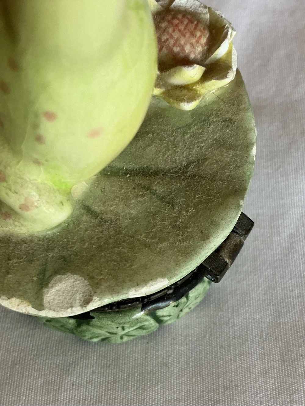 Mud Pie Green Ceramic Frog Trinket Dish